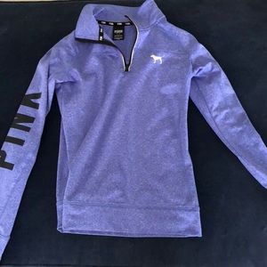 Curved-Hem Half ZIP -PINK- Victoria’s Secret